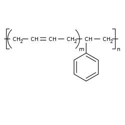  Synthetischer Kautschuk (1909) 

Styrol-Butadien-Kautschuk ist der Ausgangsstoff für die weitaus am meisten hergestellte Variante des synthetischen Gummis. Sein Kurzzeichen ist SBR, abgeleitet von der englischen Bezeichnung „Styrene Butadiene Rubber“. Es ist ein Copolymer aus 1,3-Butadien und Styrol. Seine Herstellung gelang erstmals 1929 dem deutschen Chemiker Walter Bock mit Hilfe der Emulsionspolymerisation. Damit war es der erste wirtschaftlich nutzbare synthetische Kautschuk.
 (Archiv: Vogel Business Media)