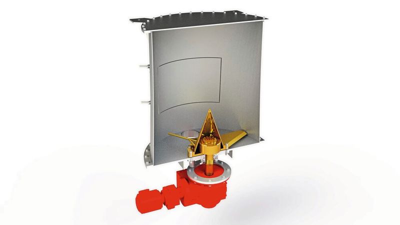 Hier zu sehen ein kleinerer Pastenbunker mit einer zusätzlichen Verteilarmebene zwecks Homogenisierung. (Bild: Segler Förderanlagen)