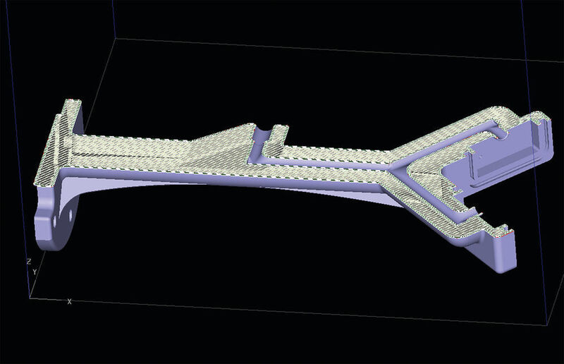 CAD model of FDM EOAT showing internal vacuum channel. (Source: Stratasys)