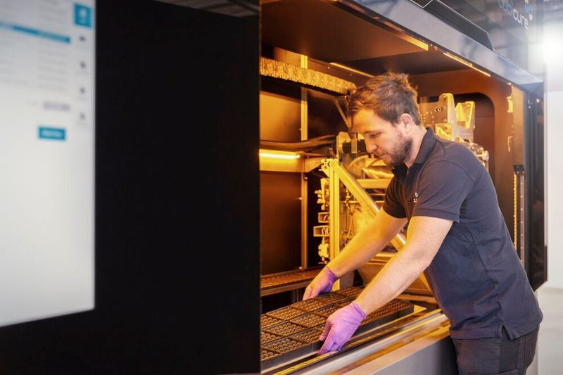 Mit dem 3D-Druck-System Cerion gelingt Cubicure der Durchbruch in der großtechnischen Skalierung von lithographischen Druckprozessen. (Cubicure)