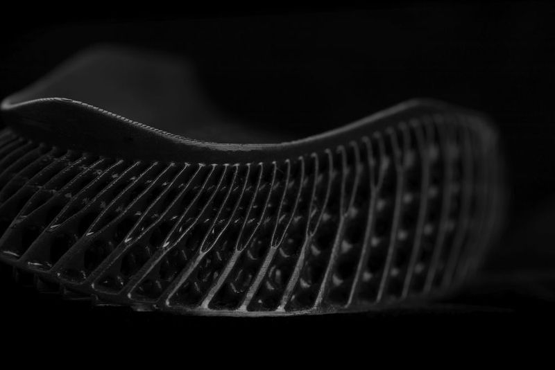 New Balance Triple Cell soles that are printed with the new Rebound resin on Formlabs 3D printing machines. (Formlabs)
