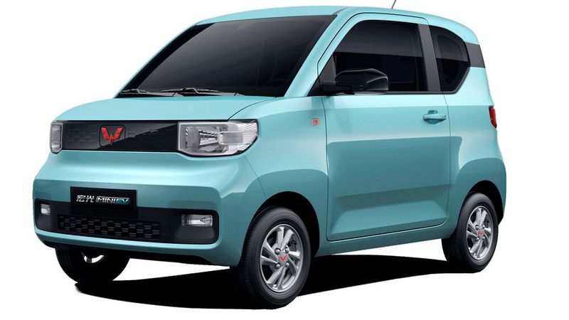 Platz 2: Kei-Cars sind in China äußerst beliebt. Der Hongguang Mini EV von Wuling startete im September 2020 und schaffte es mit 119.255 verkauften Einheiten direkt in die Spitzengruppe. (Bild: SAIC-GM-Wuling)