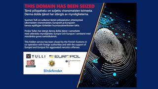 Ab sofort sehen die Besucher des Drogen-Markplatzes Piilopuoti im Darknet nur die folgende Meldung.  (Bild: Finnischer Zoll)
