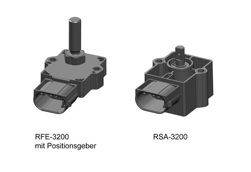 Die kompakten Sensoren sind optimiert für die hohen Anforderungen im mobilen Einsatz. Die Messwerte werden als analoge Strom- oder Spannungswerte bzw. über eine CANopen-Schnittstelle ausgegeben. (Novotechnik)