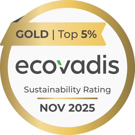 Wenn es um Nachhaltigkeitsmanagement und Transparenz in einem Unternehmen geht, dann ist das Rating von Ecovadis der internationale Standard. Hier gehört Rittal zu den weltweit besten 5 Prozent.(Bild:  Rittal)