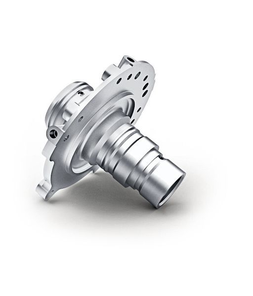 Bearbeitungsbeispiel für ein Automotive-Bauteil mit Abmessungen von ø 100 mm × 70 mm.Material: Stahl (20MnCrS5), Bearbeitungszeit: 120 s. (Bild: DMG Mori)