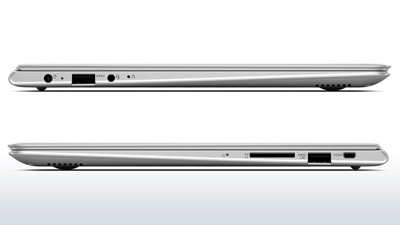 An Schnittstellen stehen zwei USB-3.0-Ports, Mcro-HDMI und ein SD-Card-Reader bereit. (Bild: Lenovo)