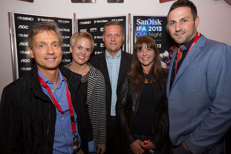 Sponsor des Abends Tech Data (v. l.): Marc Müller, Oliver Schnee, Diana Bonarius und Erik Lange (Eventfotos: Nils Krüger)