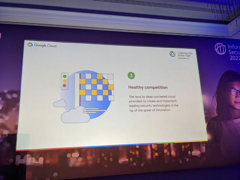 Google Cloud spricht von einem gesunden Wettbewerb unter den Cloud-Anbietern, der sich positiv auf die Cloud-Sicherheit auswirkt.