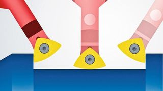 Hypermill Rollfeed Turning: Nuten lassen sich laut Hersteller schnell in einer Bewegung mit nur einem Werkzeug bearbeiten. (Open Mind Technologies)