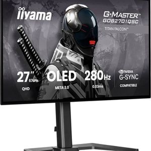 Das 27-Zoll-OLED-Panel im Titan Falcon stellt 2.560 × 1.440 Pixel dar und schafft eine Bildwiederholrate von bis zu 280 Hz. Die Reaktionszeit ist mit 0,03 ms OLED-typisch extrem schnell.(Bild:  uppix)