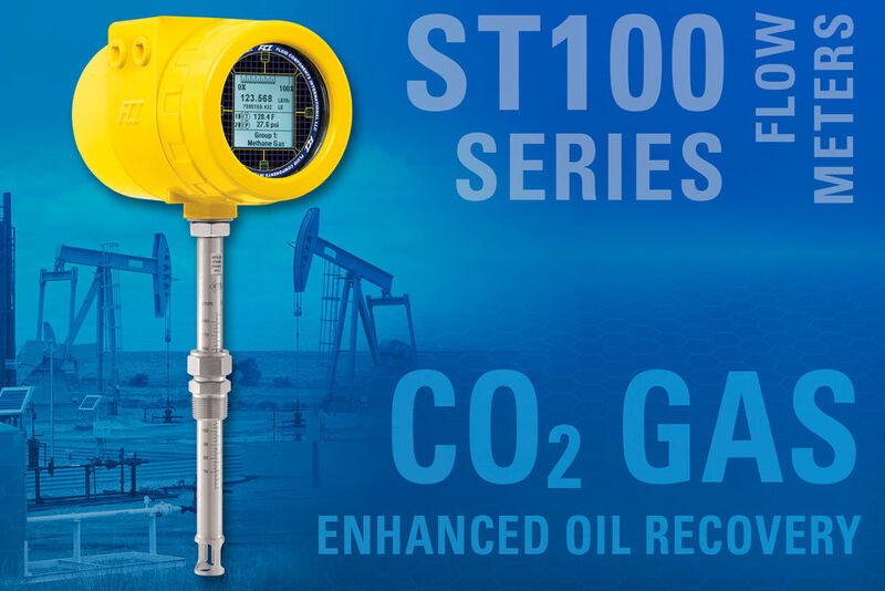 The ST100 series flow meter can be calibrated to measure CO2 gas and dozens of other specialty gases. (FCI )