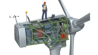 Um die Funktion einer Windkraftanlage genau überwachen zu können, müssen vielfältige Messaufgaben gelöst werden.  (Bild: Sika)