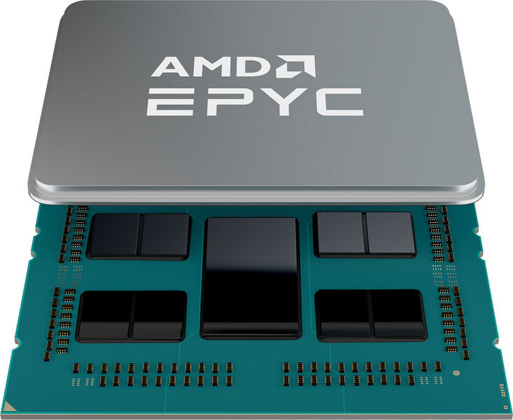 Acht GPUs können auf einem einzigen Server mit „AMS Epyc“ installiert werden, ohne dass die Bandbreite beeinträchtigt wäre.  (AMD)