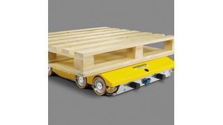 Dambach zeigt ein Shuttle für die Palettenförderung. (Bild: Dambach)