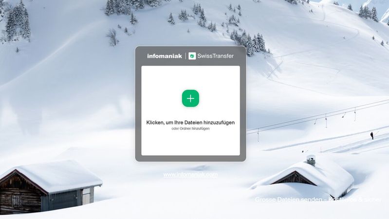 Mit SwissTransfer stellt der Schweizer Anbieter Infomaniak eine Datentransferlösung bis 50 GB bereit.(Bild:  Joos – Infomaniak)