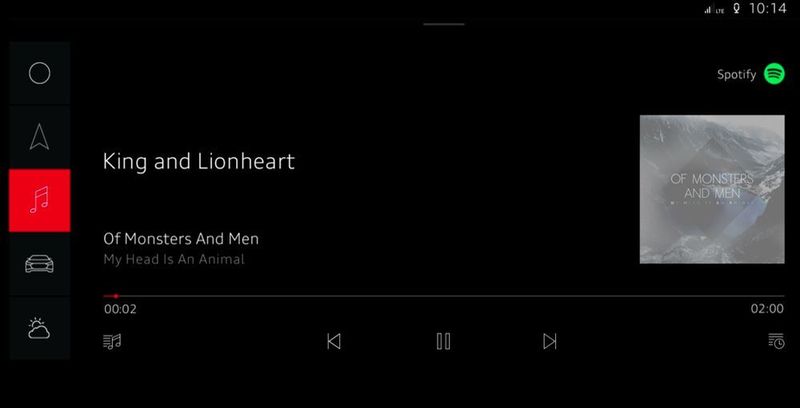 Integriertes Android-Betriebssystem im Audi Q8 sport concept: Musikassistent inklusive (AUDI AG)