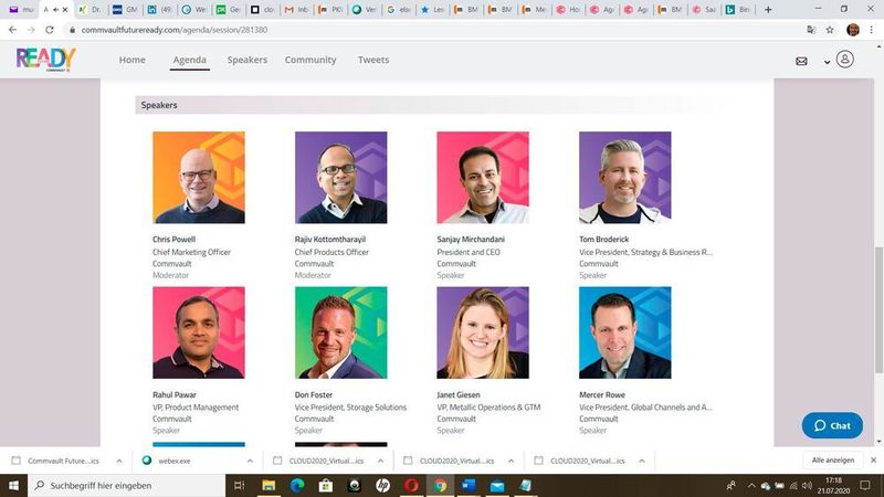 Abbildung 22: Ein an- und abschließendes Media-Panel gab Gelegenheit, noch tiefer in die neuen Angebote einzusteigen. (Commvault (Screenshot))
