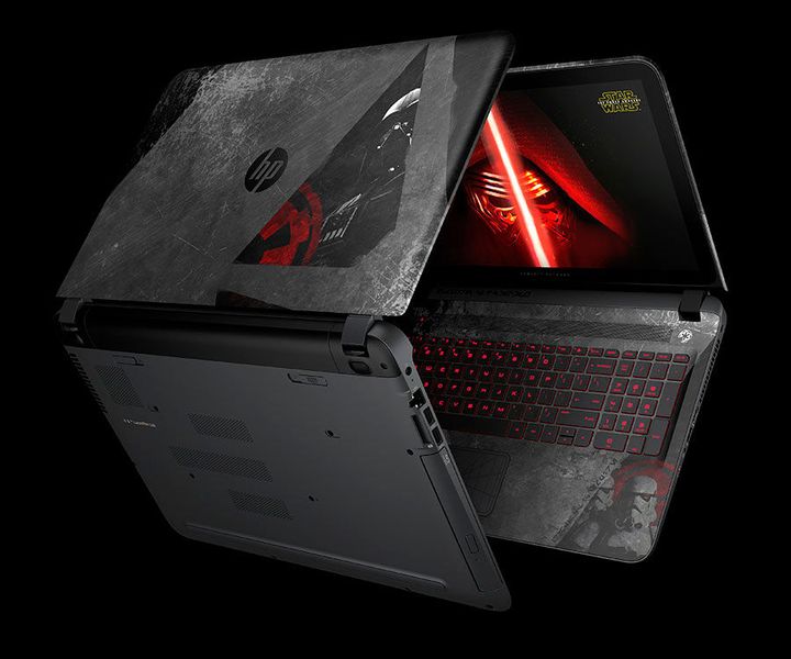 In den USA verkauft HP den Pavilion Gaming auch in einer Version mit Star-Wars-Design. Ob sie auch nach Deutschland kommt, ist noch offen. (Bild: HP)
