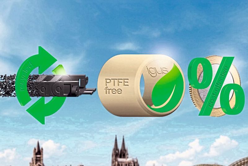 Nach der Entwicklung der ersten Energiekette aus Recyclingmaterial im Jahr 2022, stellt Igus nun das komplette Katalogprogramm der Standard-Energiekettenserie E2.1 auf das neue Recycling-Material Igumid CG LW um. Hannover Messe 2025: Halle 6, Stand E26 (Bild: igus GmbH)