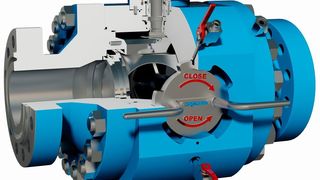 Absperrarmatur und Molchstation in einem: Hartmann Molchkugelhahn mit integrierter Schleuse (Bild: Hartmann)