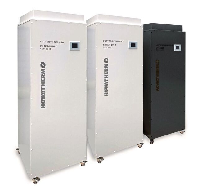 Im Luftentkeimungsgerät UV-Unit Compact kombiniert Howatherm hochwertige mechanische Feinfilter mit einer keimabtötenden UV-C-Strahlung. (Eaton/Howatherm)