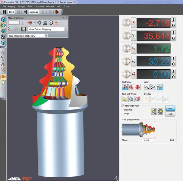 Die «CIMulator3D»-Software bietet eine vollständige und echte 3D-Simulation in enorm hoher Qualität. Der Bediener kann sich den Schleifprozess und das resultierende Modell dank der Feinsteuerung aus allen Blickwinkeln haargenau ansehen. (Bild: Anca)