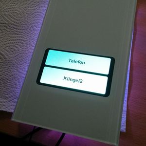 Die Tasten der DoorLine Pro lassen sich individuell anpassen. Ein Sensor sorgt für ausreichende Helligeit bei Tag und in der Nacht.(Bild:  ELEKTRONIKPRAXIS)