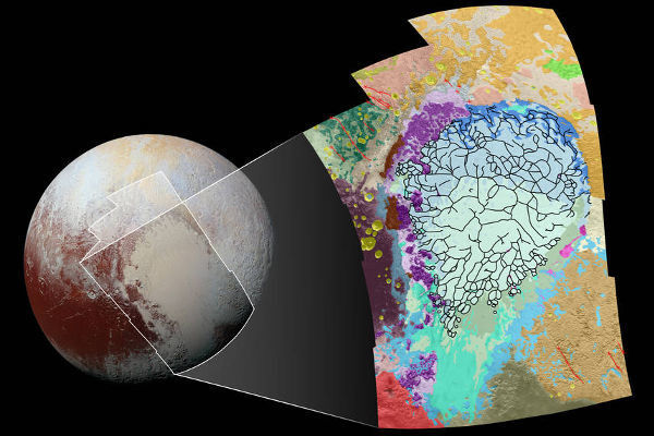 Topographische Karte von Plutos 
