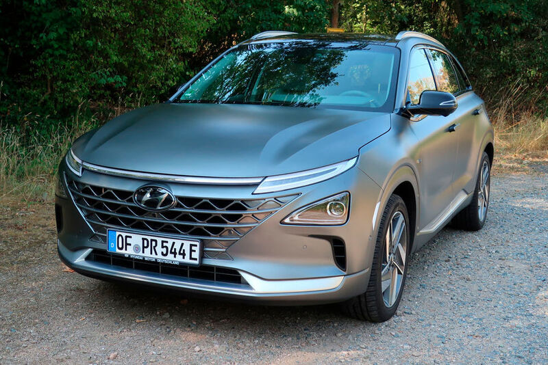 Hyundai zeigte sein Brennstoffzellenfahrzeug Nexo. (Wehner / kfz-betrieb)