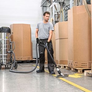 Grobe Partikel und feine Stäube lassen sich problemlos aufnehmen.