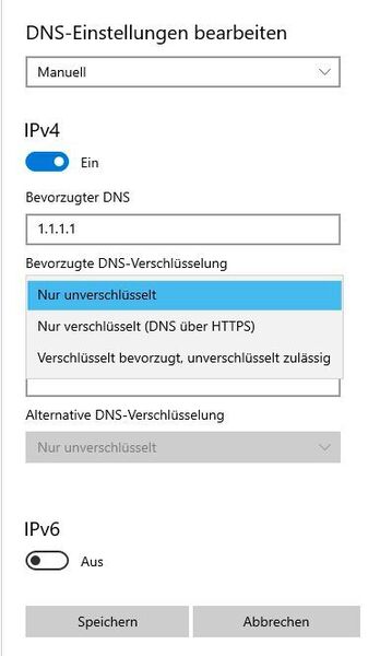 Aktivieren von DNS-over-HTTPs in Windows Server 2022. (Joos)