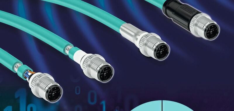 Sensor/Aktor-Steckverbinder: M12- und M8-Rundsteckverbinder mit neuem Schirmkonzept vereinfachen Fertigung und EMV.