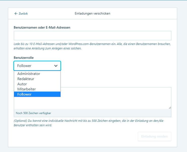 Generell ist es sinnvoll mit möglichst eingeschränkten Rollen zu arbeiten. (Th. Joos)