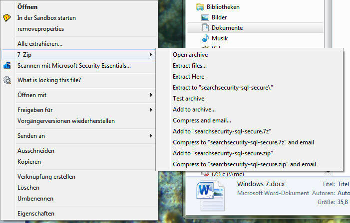 ZIP-Dateien und andere Archive lassen sich in Windows 7 zwar extrahieren, aber auch das nur sehr umständlich. Besser ist hier 7-Zip, da es zusätzliche Pack-Formate unterstützt. Die Freeware bindet sich in das Kontextmenü des Explorers ein und erlaubt auch das Erstellen von Archiven, nicht nur deren Extrahierung. Das Tool steht auch als 64-Bit-Version zur Verfügung. (Archiv: Vogel Business Media)