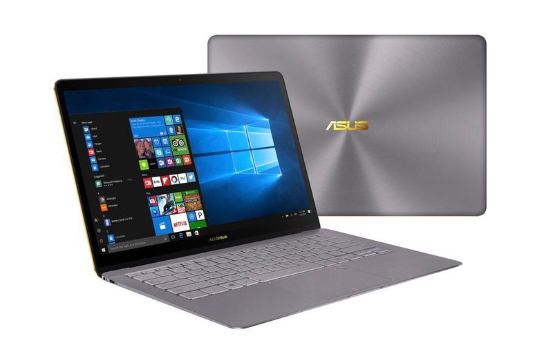 Das Zenbook 3 Deluxe ist in Grau oder Blau verfügbar. In dem flachen Alu-Gehäuse steckt ein Intel-Core-Prozessor der siebten Generation. Das 14-Zoll-Zoll-IPS-Panel liefert die Ful-HD-Auflösung und laut Asus 100 Prozent sRGB-Abdeckung. (Asus)