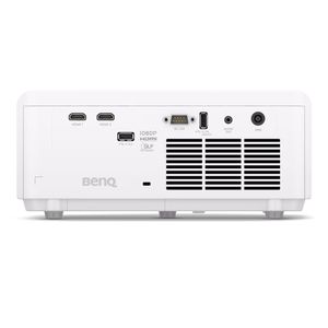 Beim LH655C fehlt die RJ45-Netzwerkschnittstelle. Allerdings kann die zentrale Steuerung über den optionalen USB-Dongle DM01 nachgerüstet werden.(Bild:  Benq)