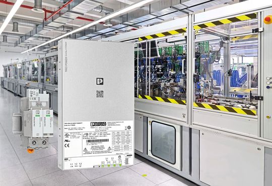 Bild 3:  Die Stromversorgung Trio Power und der Überspannungsschutz VAL-SPP eignet sich ideal für den Einsatz im Maschinenbau, um beispielsweise DC-Motoren auch bei Überspannungen im Netz unterbrechungsfrei zu versorgen.(Bild:  Graphic Group, Bielefeld)