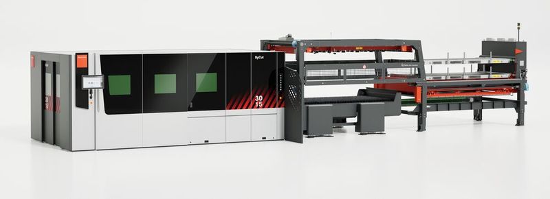 Autonomous and productive: With connected automation for loading and unloading sheets, laser cutting machines operate almost without personnel and particularly productively. (Image:Bystronic)