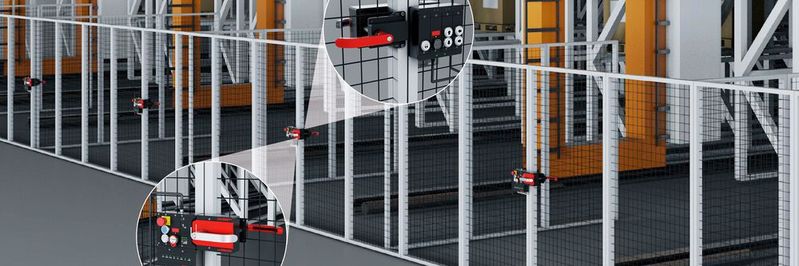 Die MGB2 von Euchner mit dem Submodul CKS2 ist für den Einsatz in großen Logistikanlagen attraktiv.(Bild:  Euchner GmbH & Co. KG)