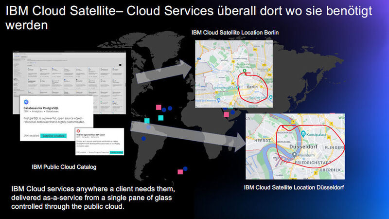 Abbildung 1: „IBM Cloud Satellite“ liefert Services überall dorthin, wo sie benötigt werden.  (IBM7Matzer)