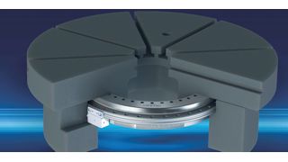 RTB-Axial-Radial-Zylinderrollenlager von Rodriguez sind die ideale Lösung für Dreh- und Positioniereinheiten von Werkzeugtischen und erfüllen höchste Anforderungen an Festigkeit, Kippsteifigkeit und Abrollgenauigkeit. (Bild: Rodriguez)