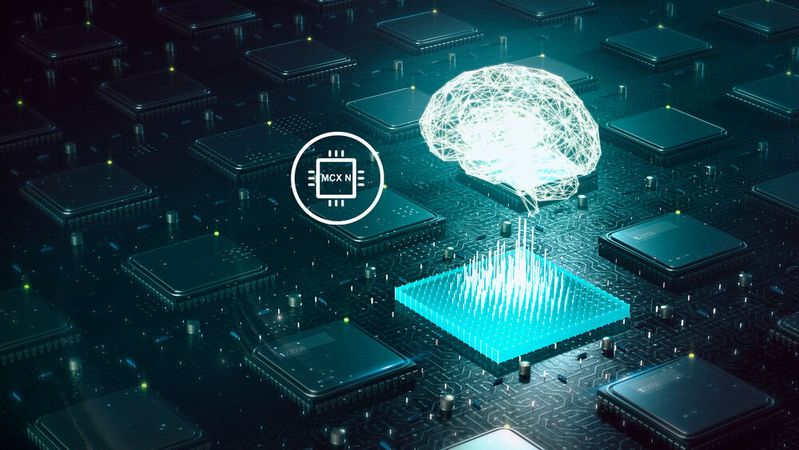 Schlau-Chip: Einige Modelle der neuen MCX-N-Mikrocontrollerserie von NXP enthalten eine NPU, die Berechnungen für das Maschinelle Lernen beschleunigen kann. Schlau-Chip: Einige Modelle der neuen MCX-N-Mikrocontrollerserie von NXP enthalten eine NPU, die Berechnungen für das Maschinelle Lernen beschleunigen kann.