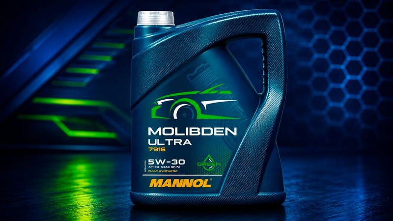 Das synthetische Motorenöl Mannol Molibden Ultra 5W-30 7916 ist für Benzin und Dieselmotoren geeignet.  (Bild: Mannol)