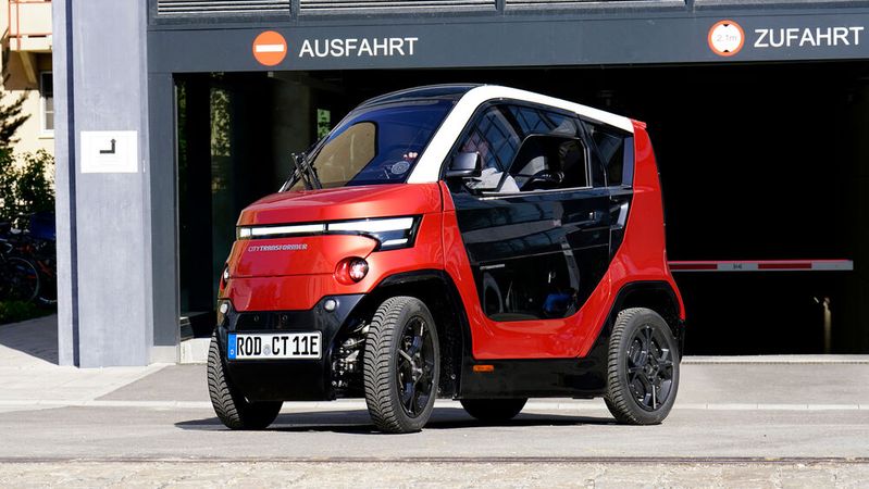 1,58 Meter hoch, 2,50 Meter lang – und eben nur einen Meter schmal – das ist der Citytransformer CT-1 Prototyp.(Bild:  Citytransformer)