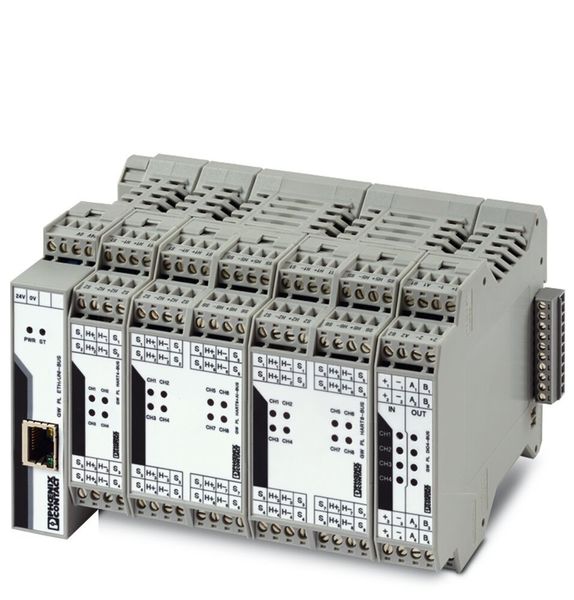 An das modulare Hart-Gateway GW-PL-ETH/BASIC-BUS können bis zu 40 Sensoren angekoppelt werden. (Phoenix Contact)
