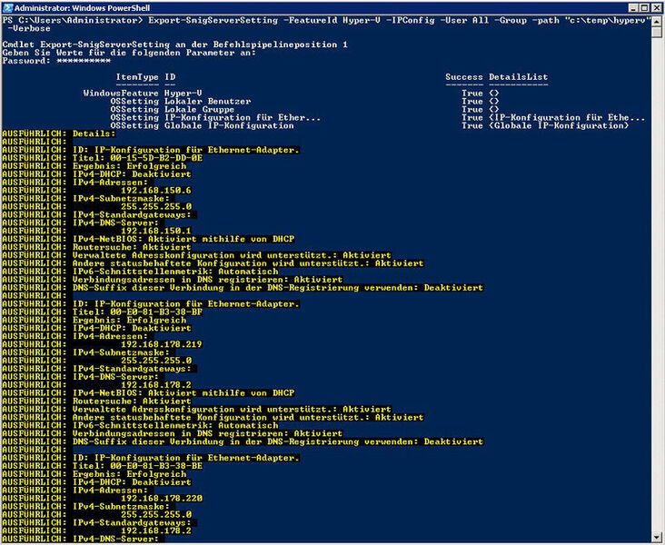 Abbildung 10: Migrieren von virtuellen Servern zu Hyper-V mit den Windows Server-Migrations-Tools; Bild: Joos (Archiv: Vogel Business Media)