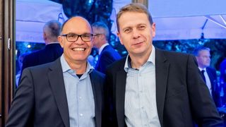 Die Sprecher des neuen BVMed-Fachbereichs Fach- und Großhandel, Marcus Simon (l.) und Helmut Krebber auf dem BVMed-Herbsttreff 2021 (BVMed)