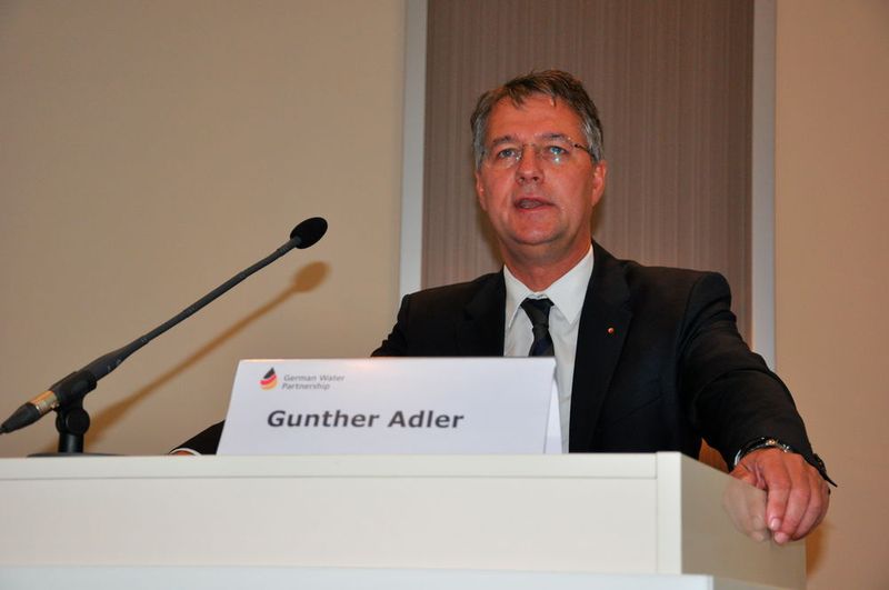 Key Note-Speaker Staatssekretär Gunther Adler (BMUB) sieht sein Ministerium als Wegbegleiter von GWP. (GWP)