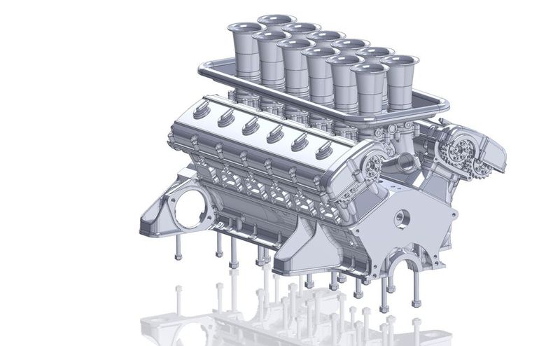 Einen standesgemäßen V12-Motor haben die Briten für ihre 250-GT-Replika bereits entwickelt. (Bild: GTO Engineering)